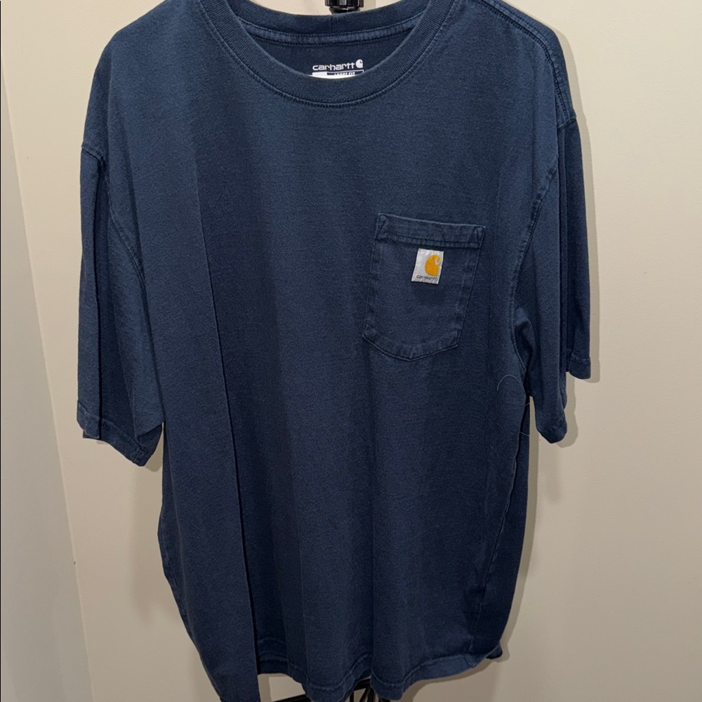 Carhartt Navy Short-Sleeve Pocket Tee